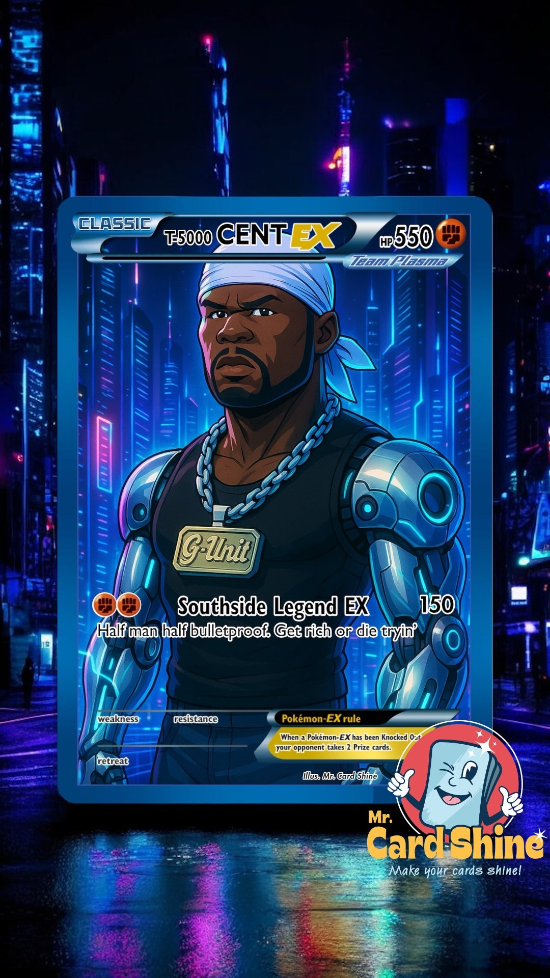 #13 T-5000 Cent EX full art card Limited /99